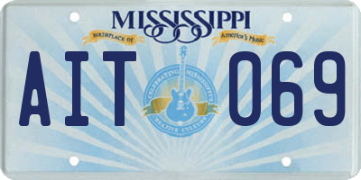 MS license plate AIT069