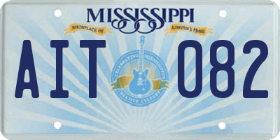 MS license plate AIT082