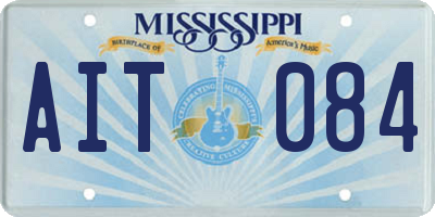 MS license plate AIT084