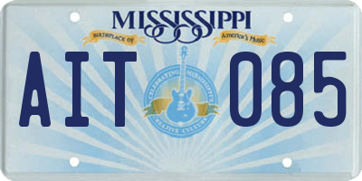 MS license plate AIT085