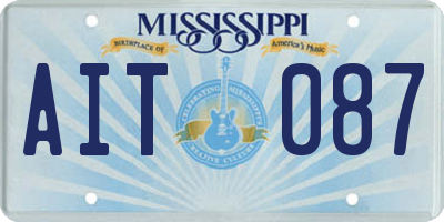 MS license plate AIT087