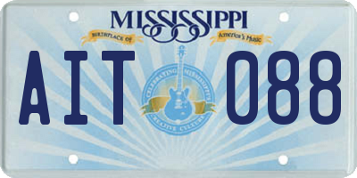 MS license plate AIT088