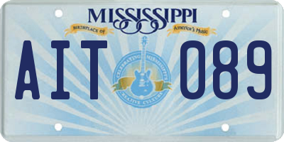 MS license plate AIT089