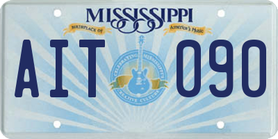 MS license plate AIT090