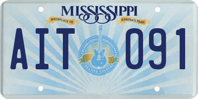 MS license plate AIT091