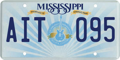 MS license plate AIT095