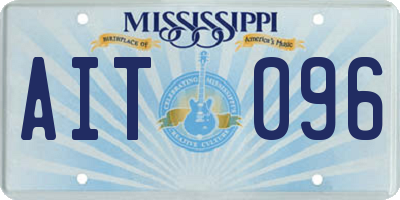MS license plate AIT096
