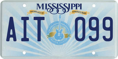 MS license plate AIT099