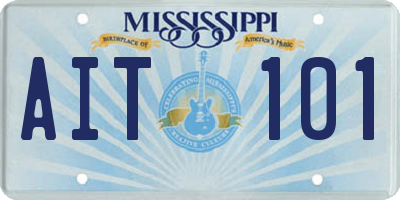 MS license plate AIT101
