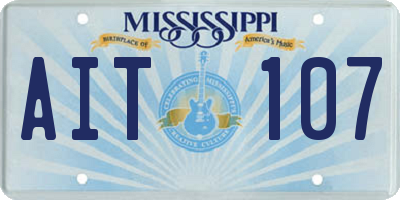 MS license plate AIT107
