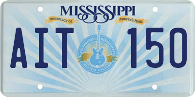 MS license plate AIT150