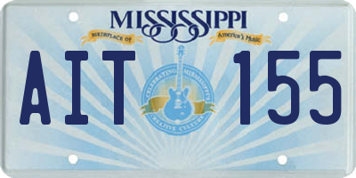 MS license plate AIT155
