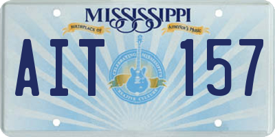 MS license plate AIT157