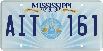 MS license plate AIT161