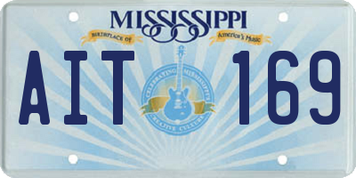 MS license plate AIT169