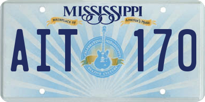 MS license plate AIT170