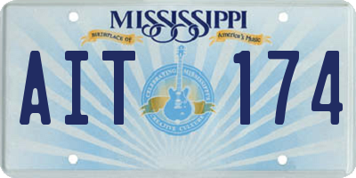 MS license plate AIT174