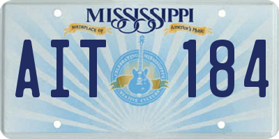 MS license plate AIT184