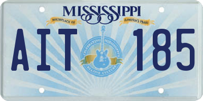 MS license plate AIT185