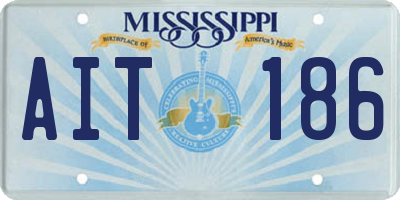 MS license plate AIT186