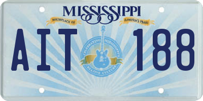 MS license plate AIT188
