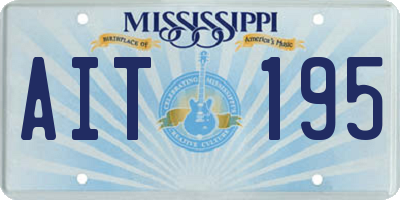 MS license plate AIT195