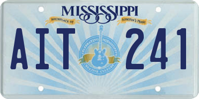 MS license plate AIT241