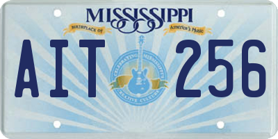 MS license plate AIT256