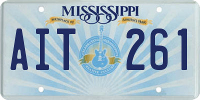 MS license plate AIT261