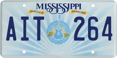 MS license plate AIT264