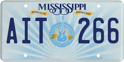 MS license plate AIT266