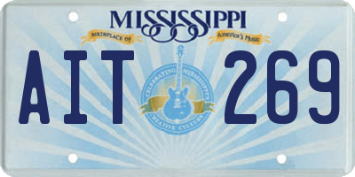 MS license plate AIT269