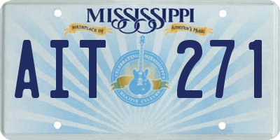 MS license plate AIT271