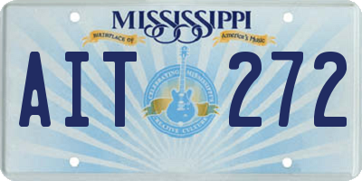 MS license plate AIT272