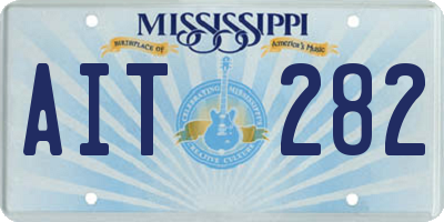 MS license plate AIT282