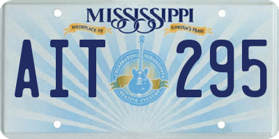 MS license plate AIT295