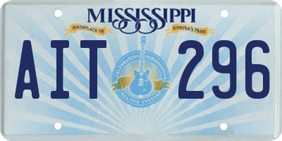 MS license plate AIT296