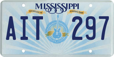 MS license plate AIT297