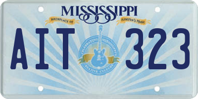 MS license plate AIT323
