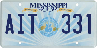 MS license plate AIT331