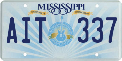 MS license plate AIT337