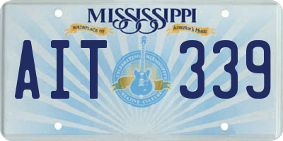 MS license plate AIT339
