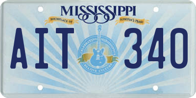 MS license plate AIT340