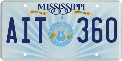 MS license plate AIT360