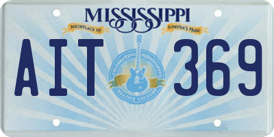 MS license plate AIT369