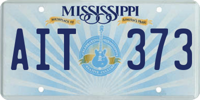 MS license plate AIT373