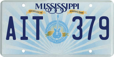 MS license plate AIT379