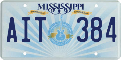 MS license plate AIT384