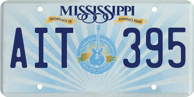 MS license plate AIT395