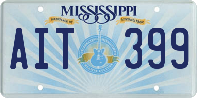 MS license plate AIT399